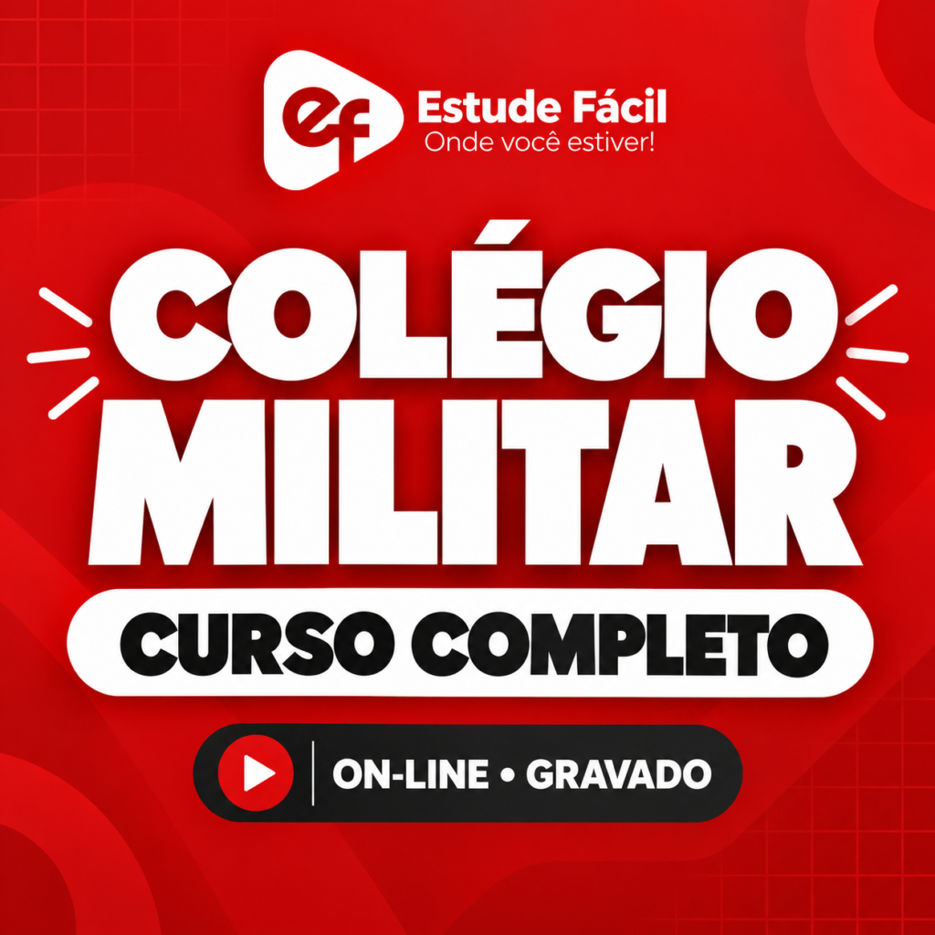 Curso Colégio Militar 6º Ano – On-line com aulas gravadas