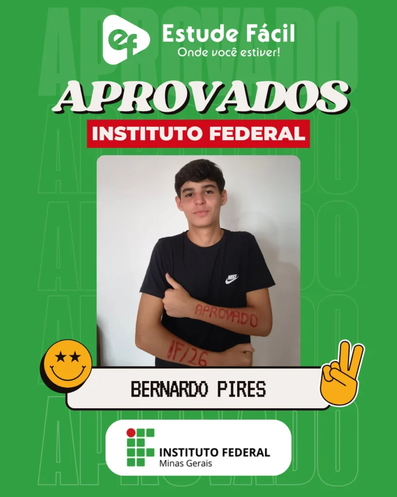Cartaz de aprovado: Bernardo Pires