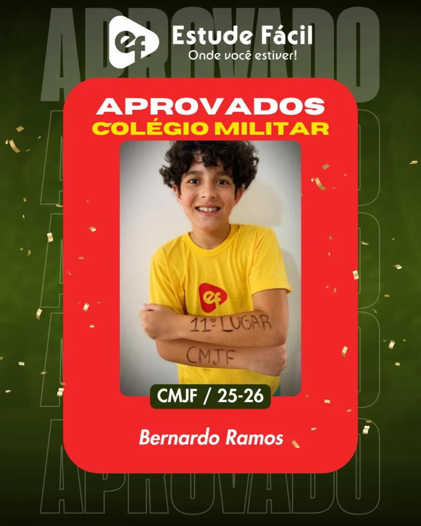 Cartaz de aprovado: Bernardo Ramos