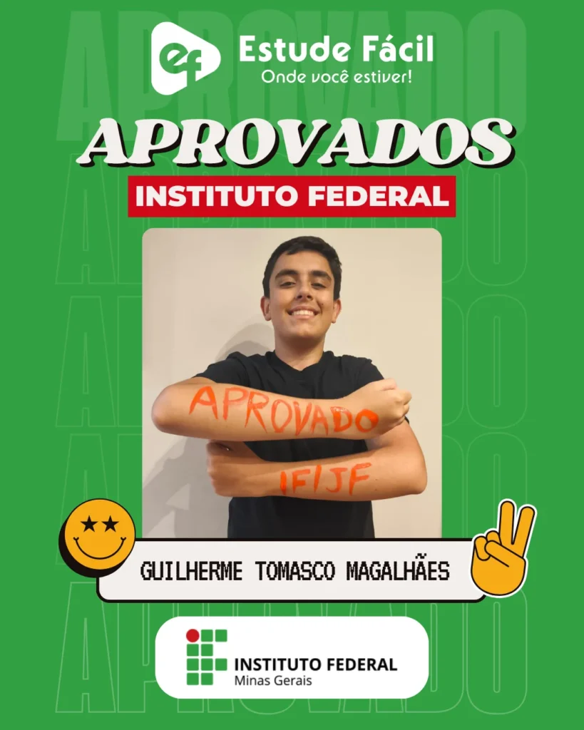 Cartaz de aprovado: Guilherme Tomasco Magalhães
