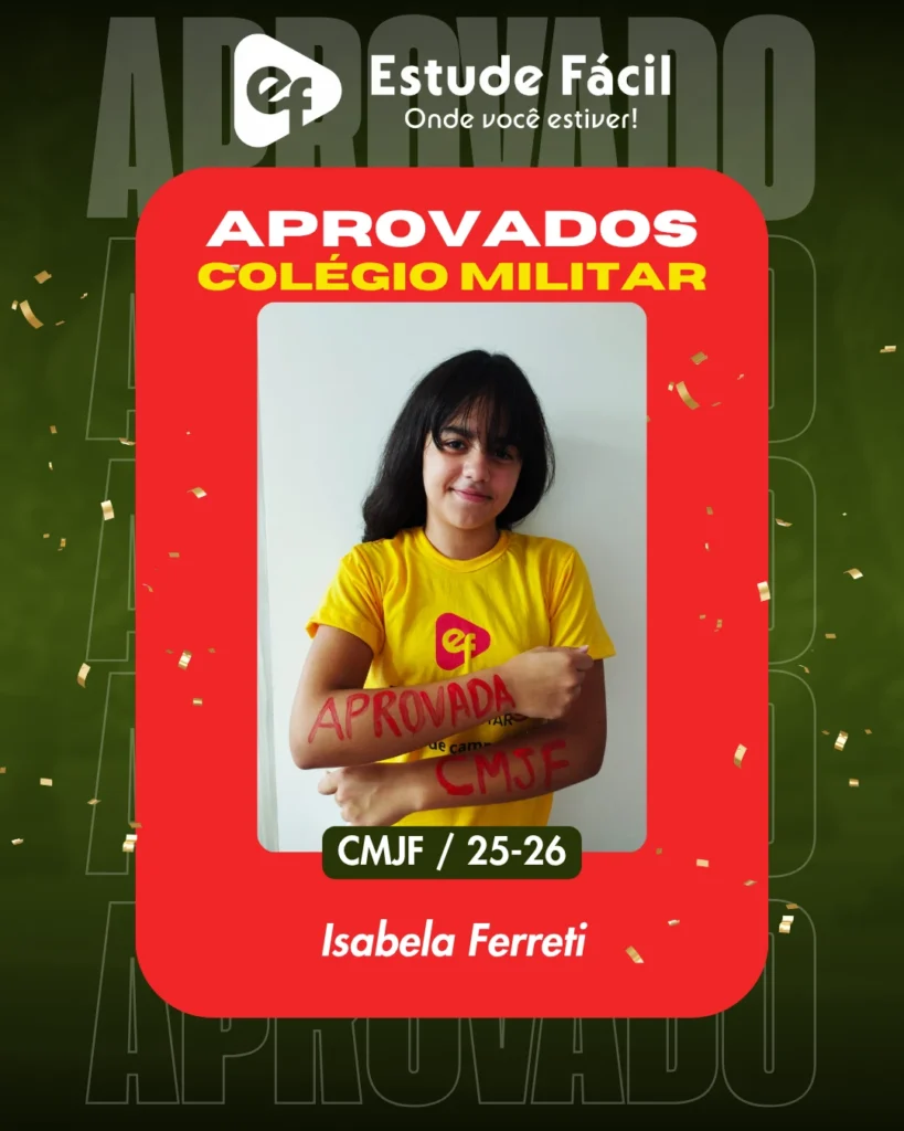 Cartaz de aprovado: Isabela Ferreti