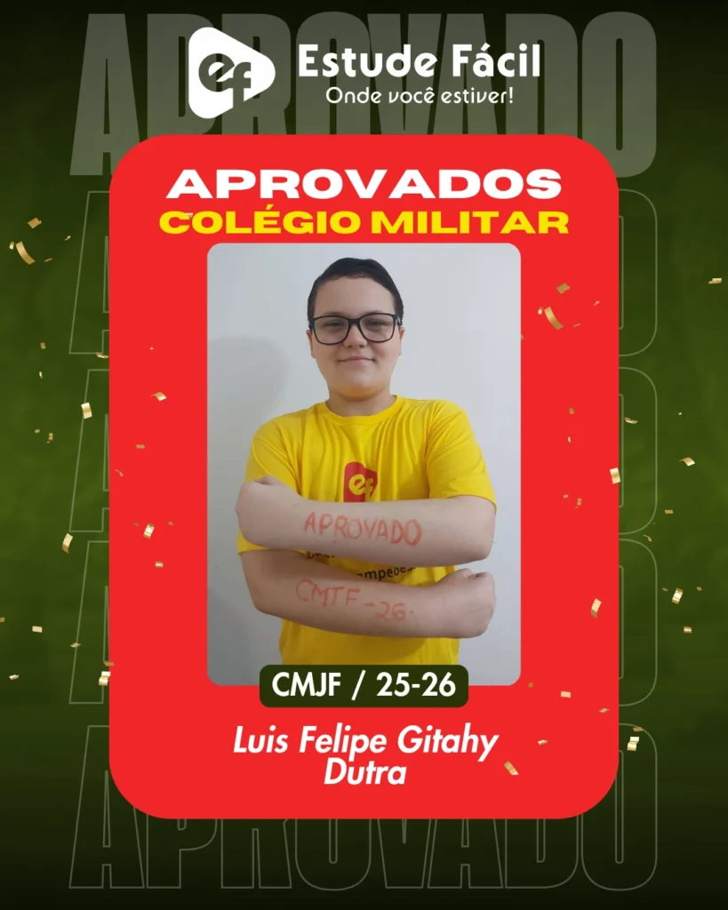 Cartaz de aprovado: Luis Felipe Gitahy Dutra