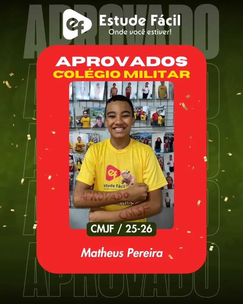 Cartaz de aprovado: Matheus Pereira