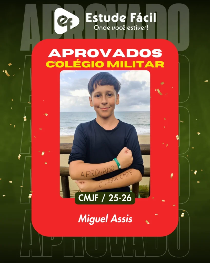 Cartaz de aprovado: Miguel Assis