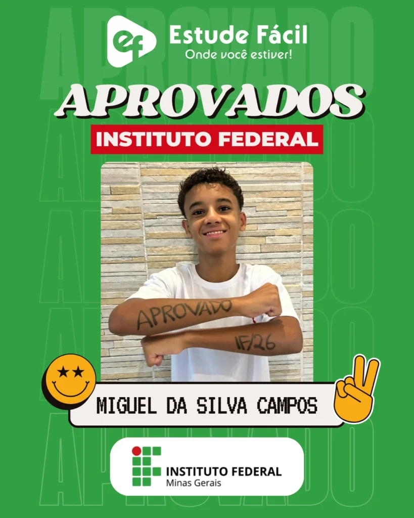 Cartaz de aprovado: Miguel da Silva Campos