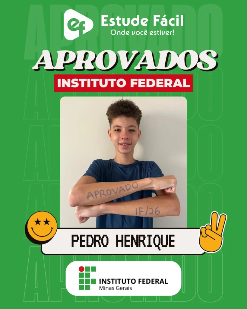 Cartaz de aprovado: Pedro Henrique